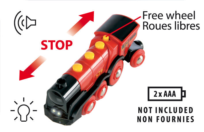 BRIO Battery - Mighty Red Action Locomotive