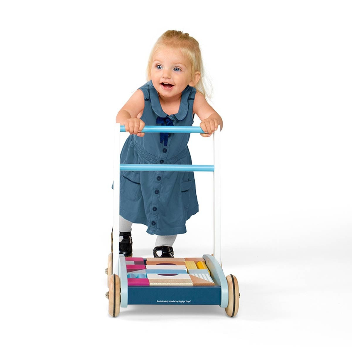 Scandi Baby Walker with Blocks - FSC certified