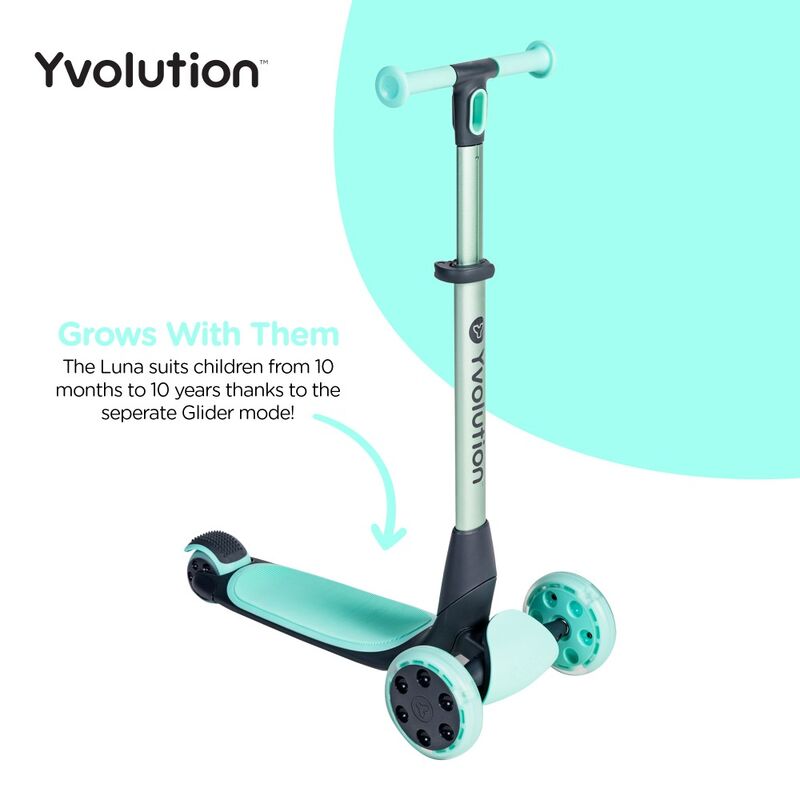 Glider Luna 5-in-1 Scooter & Ride-on - Green