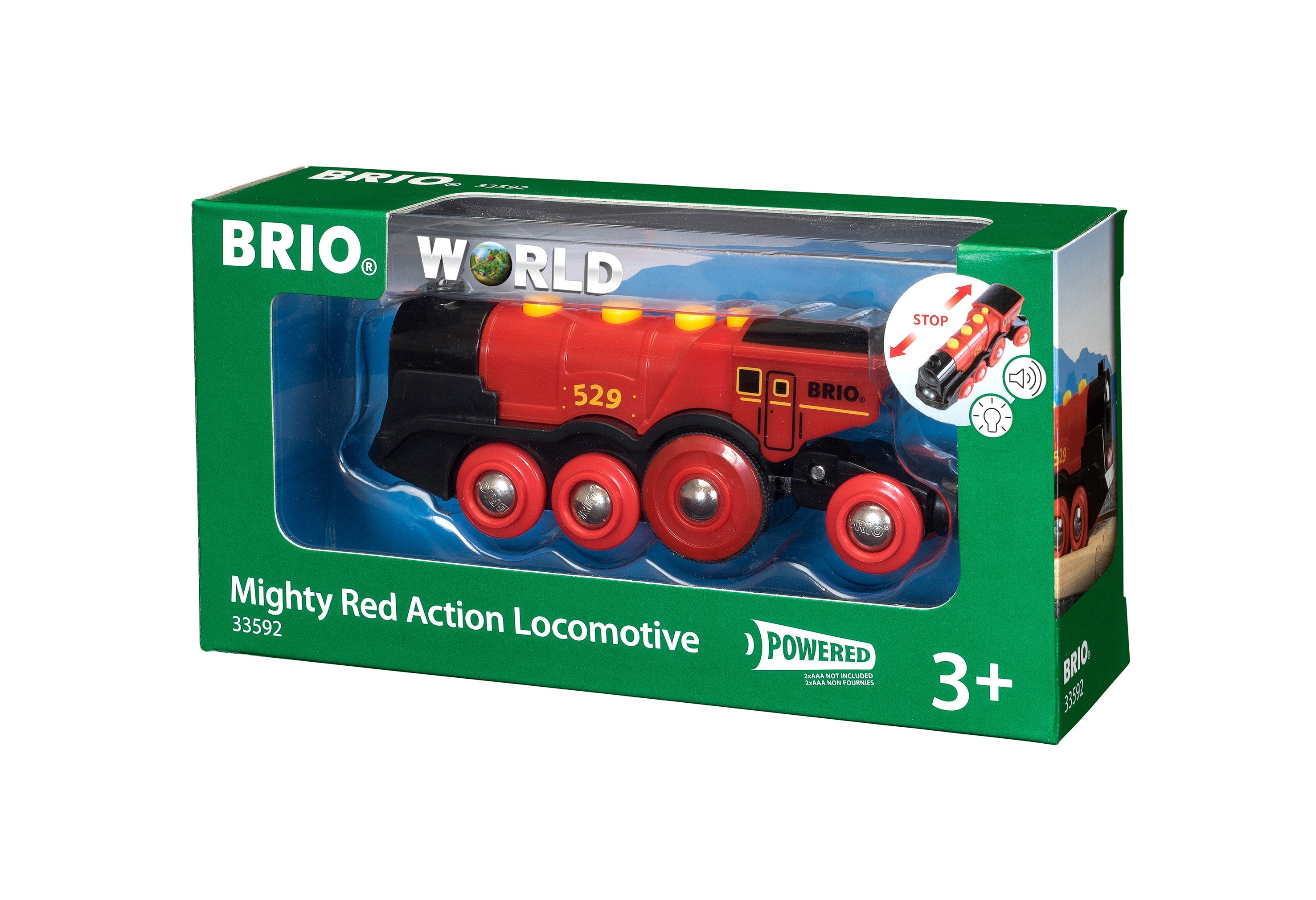 BRIO Battery - Mighty Red Action Locomotive