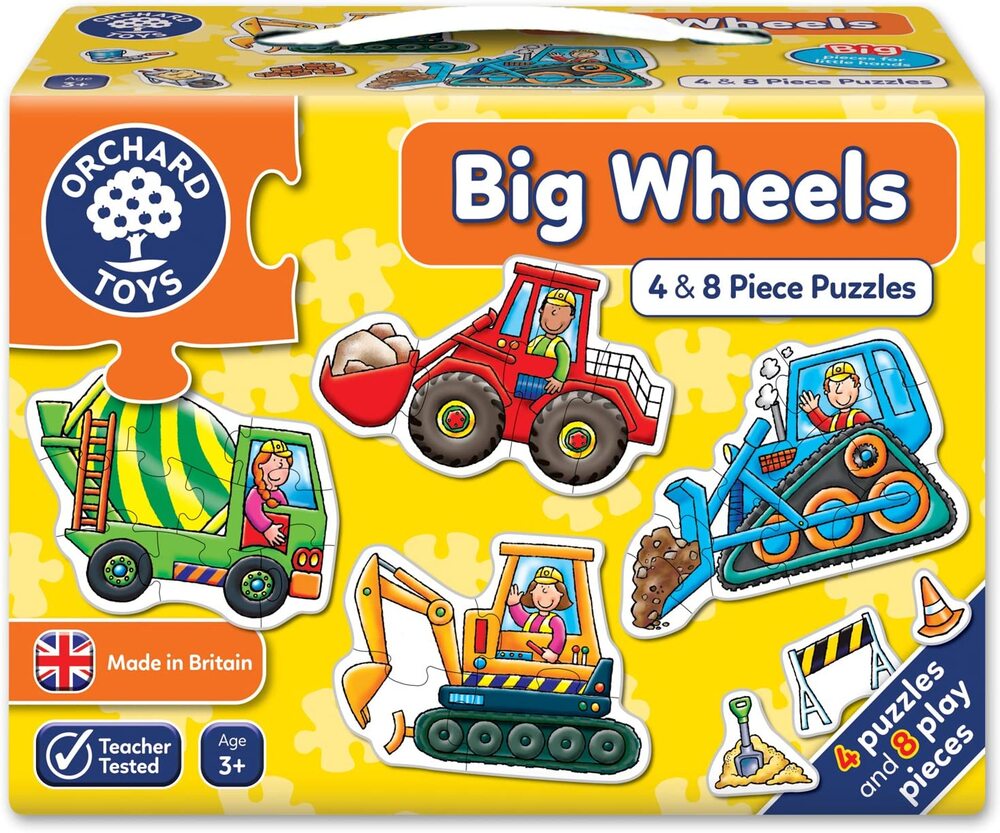 Orchard Jigsaw - Big Wheels 4 x 8pc