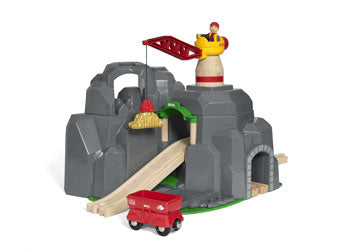 BRIO Tunnel - Crane and Mountain Tunnel, 7 pieces