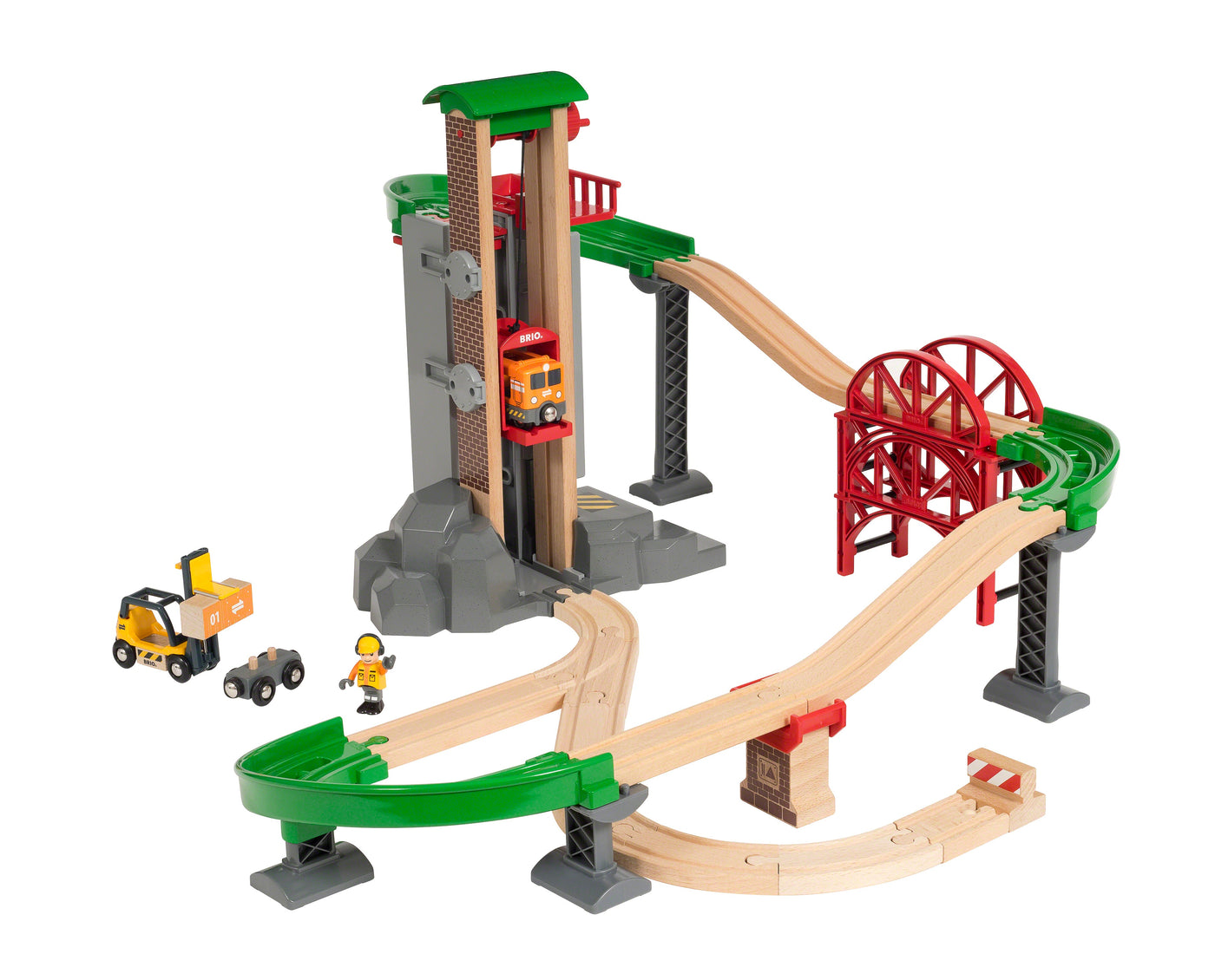 BRIO Set - Lift and Load Warehouse Set, 32 pieces