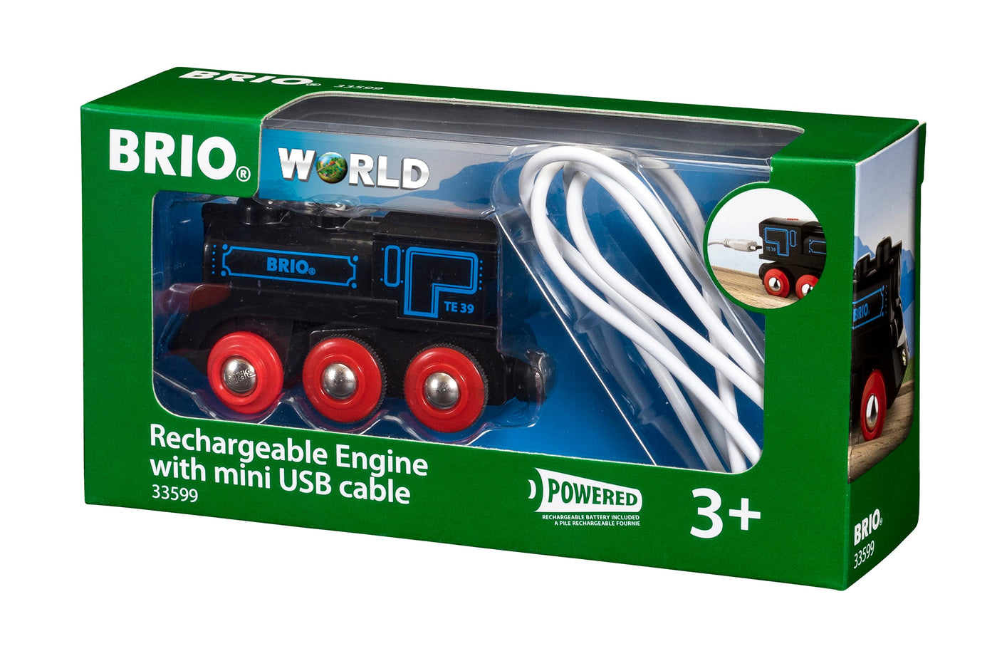 BRIO Train - Rechargeable Engine w mini USB cable