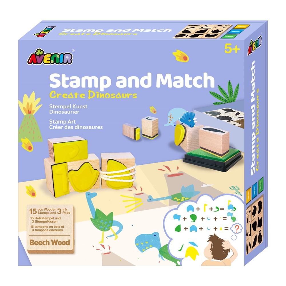 Avenir Art & Craft Avenir - Stamp & Match - Create Dinosaurs