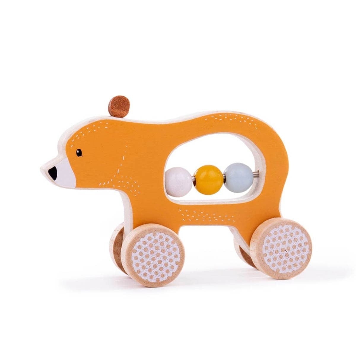 BigJigs Push & Pull Toys FSC Push Along Bear