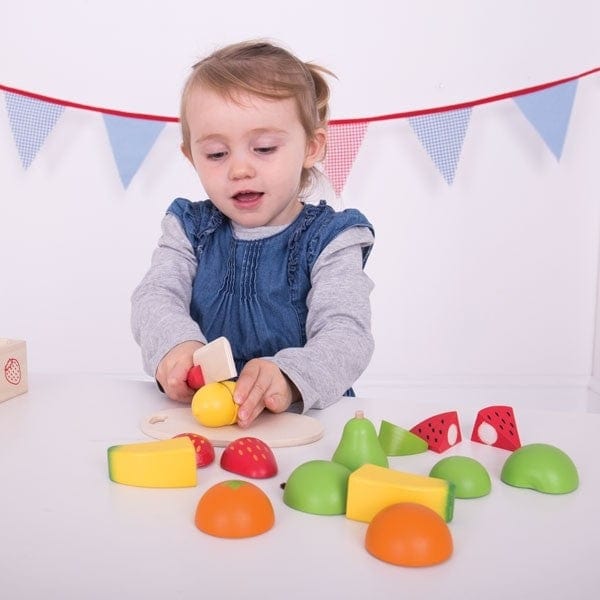 BigJigs Shops Cutting Fruit Crate