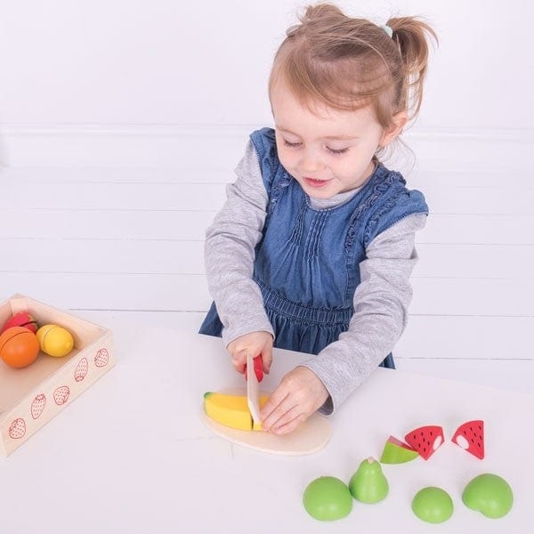 BigJigs Shops Cutting Fruit Crate