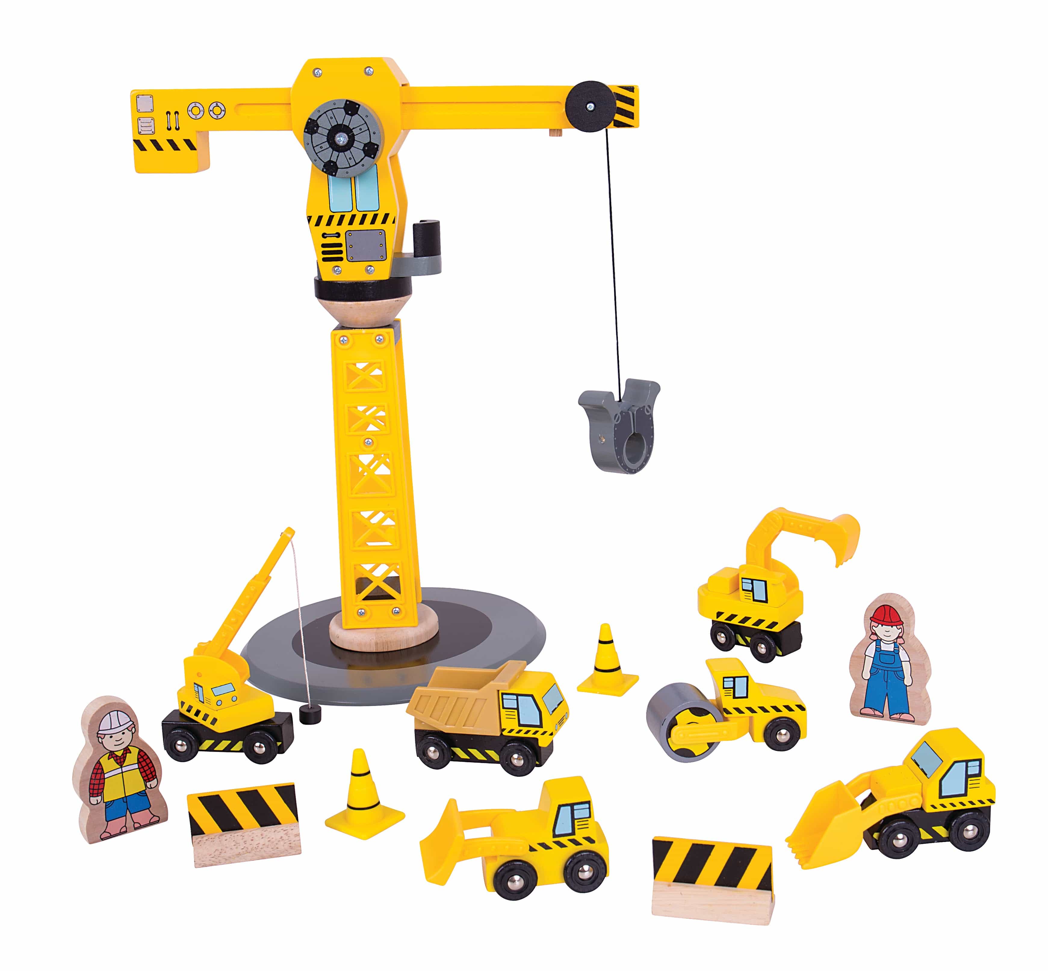 BigJigs Train Set Accessories Big Crane Construction Set