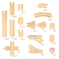 BigJigs Train Set Accessories Bigjigs  Track Expansion Set  25pcs