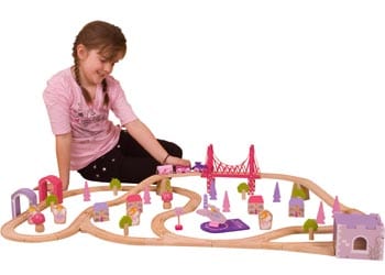 BigJigs Train Sets Bigjigs Fairy Town Train Set 75pcs