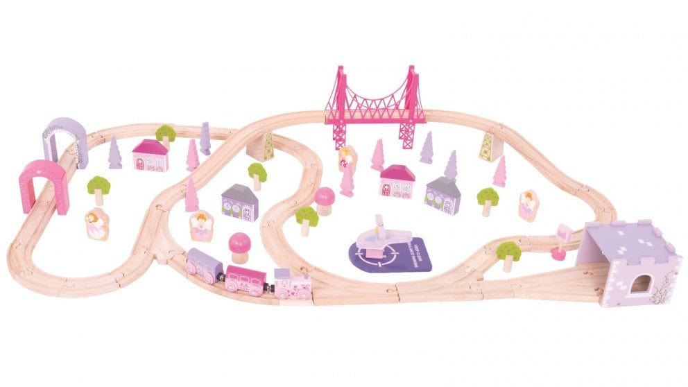 BigJigs Train Sets Bigjigs Fairy Town Train Set 75pcs