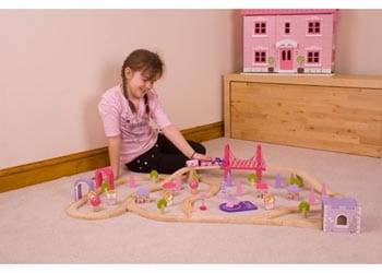 BigJigs Train Sets Bigjigs Fairy Town Train Set 75pcs