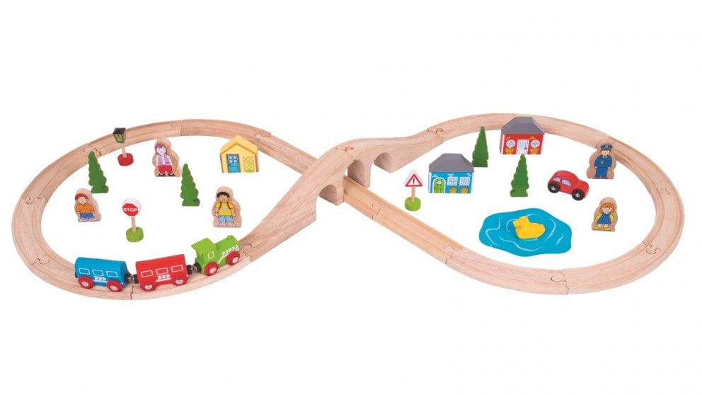 BigJigs Train Sets Bigjigs - Figure of Eight Train Set 40 Pieces