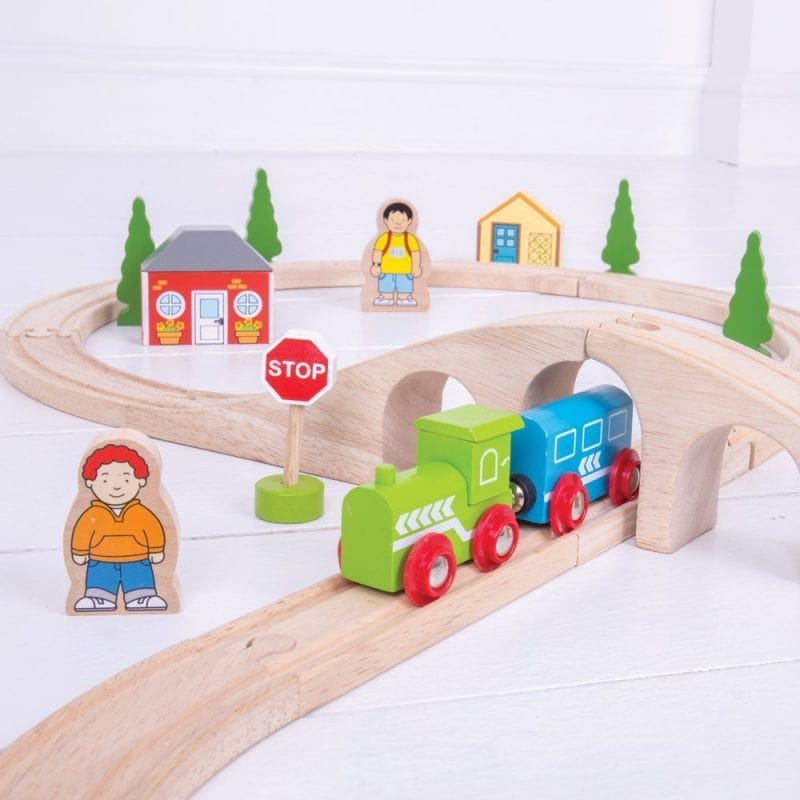 BigJigs Train Sets Bigjigs - Figure of Eight Train Set 40 Pieces