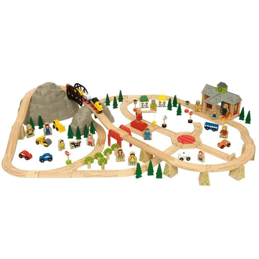 BigJigs Train Sets Bigjigs  Mountain Railway Set  112pcs