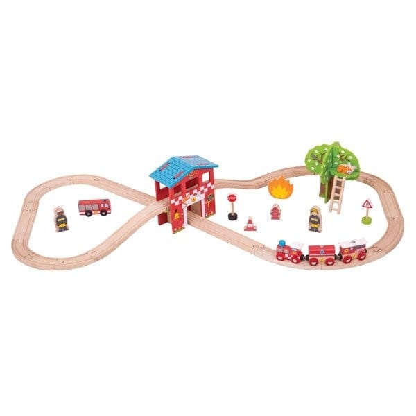 BigJigs Train Sets Fire Station Train Set