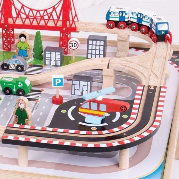 BigJigs Trains City Train Set and Table