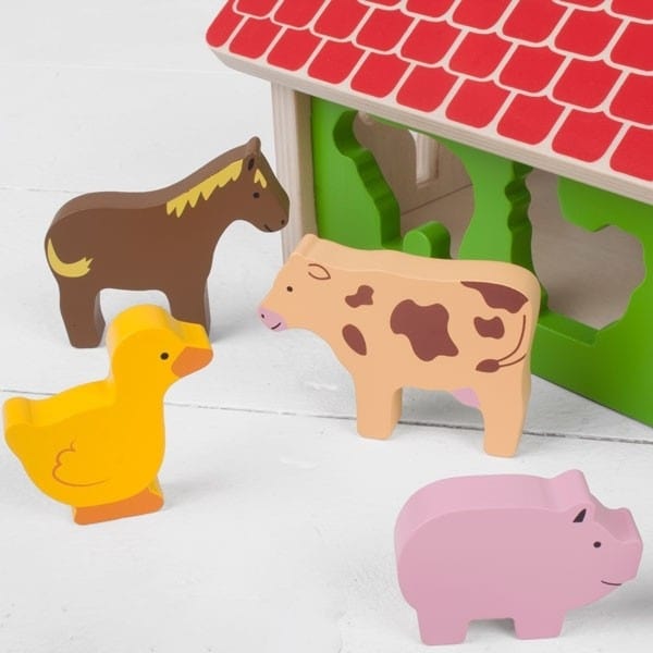 BigJigs Wooden Blocks Bigjigs Farmhouse Sorter