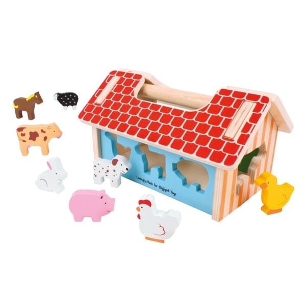 BigJigs Wooden Blocks Bigjigs Farmhouse Sorter