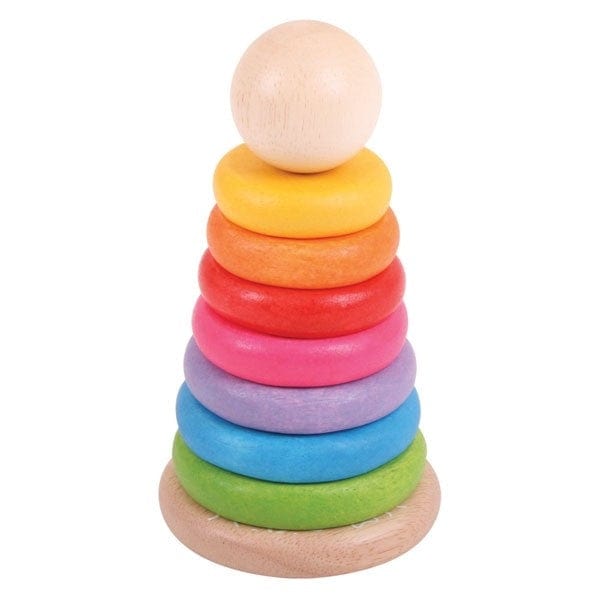 BigJigs Wooden Blocks First Rainbow Stacker