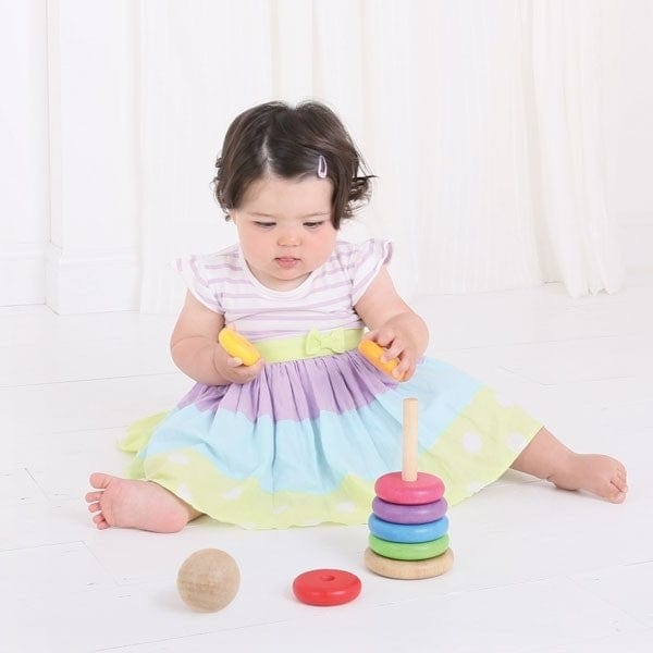 BigJigs Wooden Blocks First Rainbow Stacker