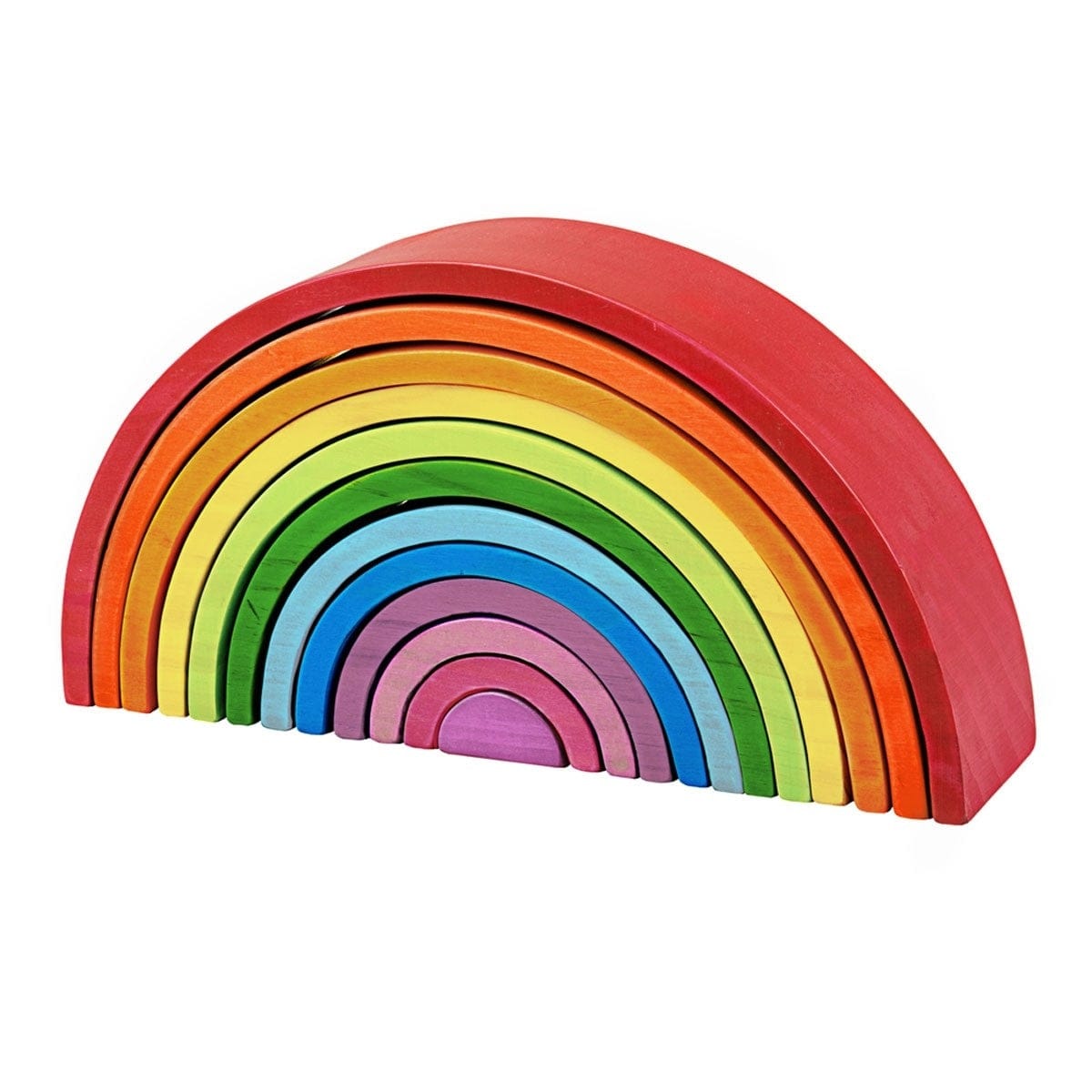 BigJigs Wooden Blocks Large Wooden Stacking Rainbow