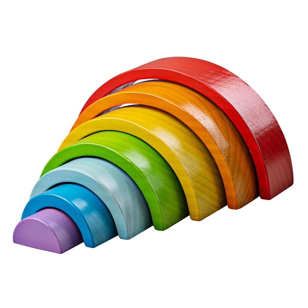 BigJigs Wooden Blocks Small Wooden Stacking Rainbow