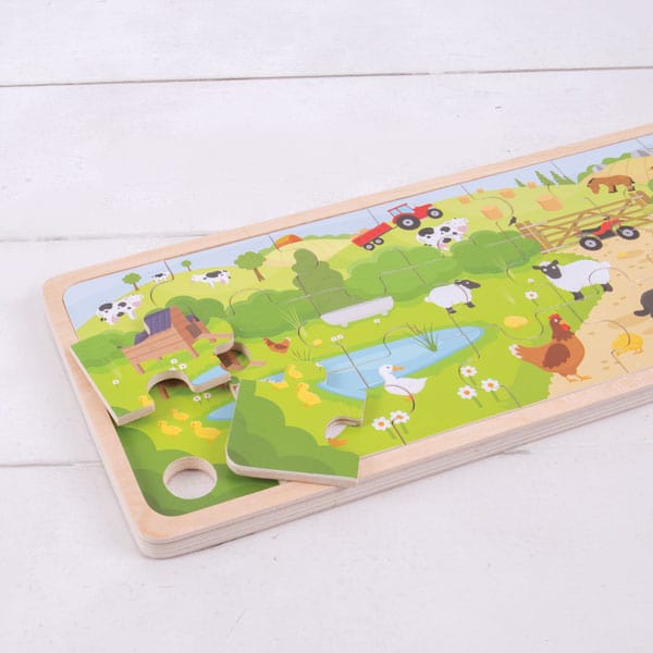 BigJigs Wooden Puzzles On The Farm Puzzle