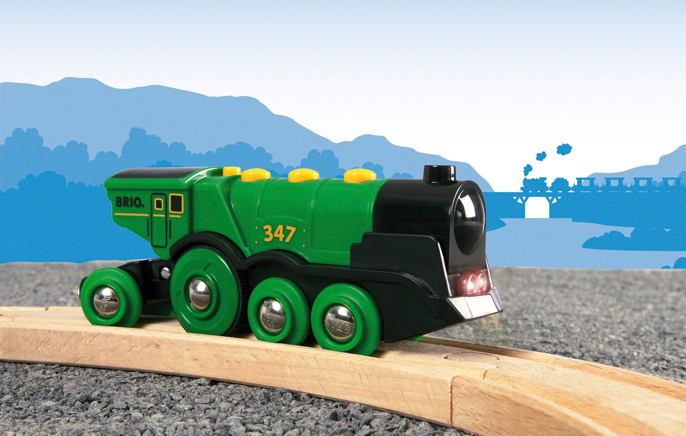 Brio Train Set Accessories BRIO Battery - Big Green Action Locomotive