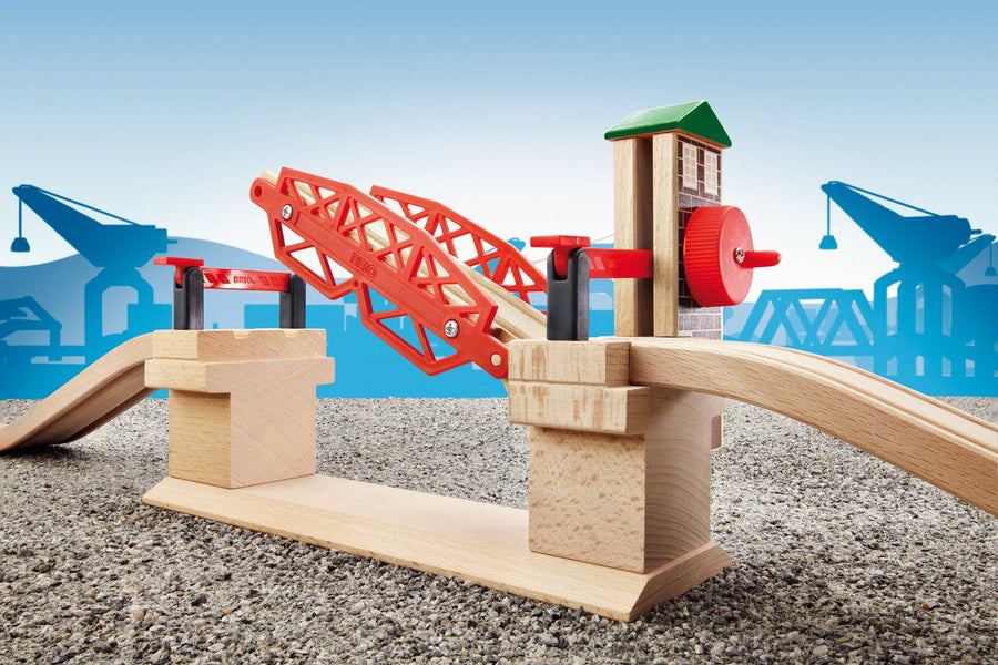 Brio Train Set Accessories BRIO Bridge - Lifting Bridge- 3 pieces