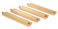 Brio Train Set Accessories BRIO Tracks - Long Straight Tracks- 4 pieces