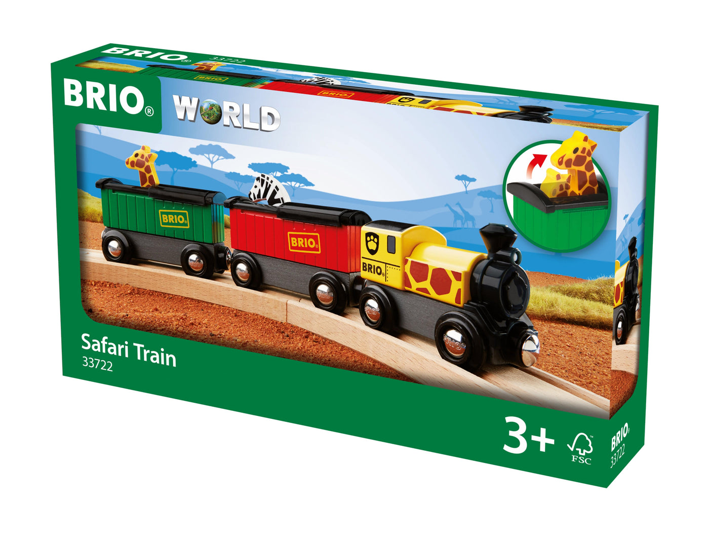 Brio Train Set Accessories BRIO Train - Safari Train- 3 pieces