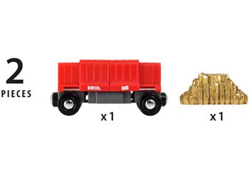 Brio Train Set Accessories BRIO Vehicle - Gold Load Cargo Wagon 2 pieces