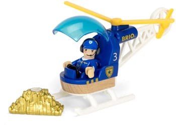 Brio Train Set Accessories BRIO Vehicle - Police Helicopter, 3 pieces