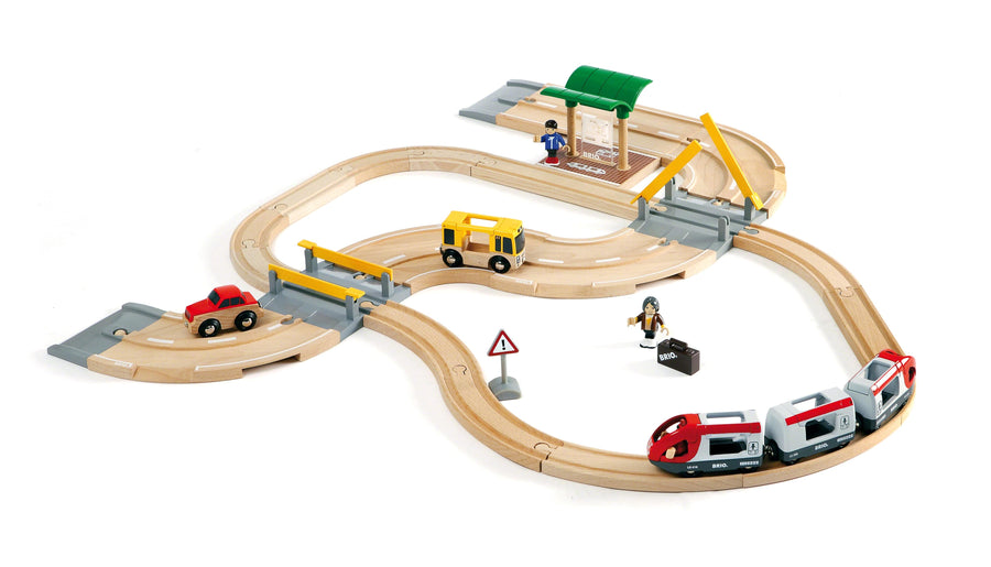 Brio Train Sets BRIO Set - Rail & Road Travel Set, 33 pieces