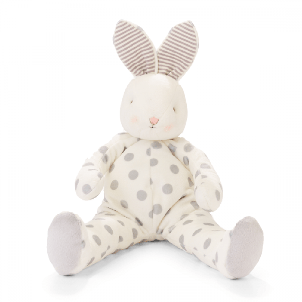 Bunnies By The Bay Teddies, Bunnies & Cute Critters Bunnies By The Bay Big Buddy Bloom Polka Dot Grey