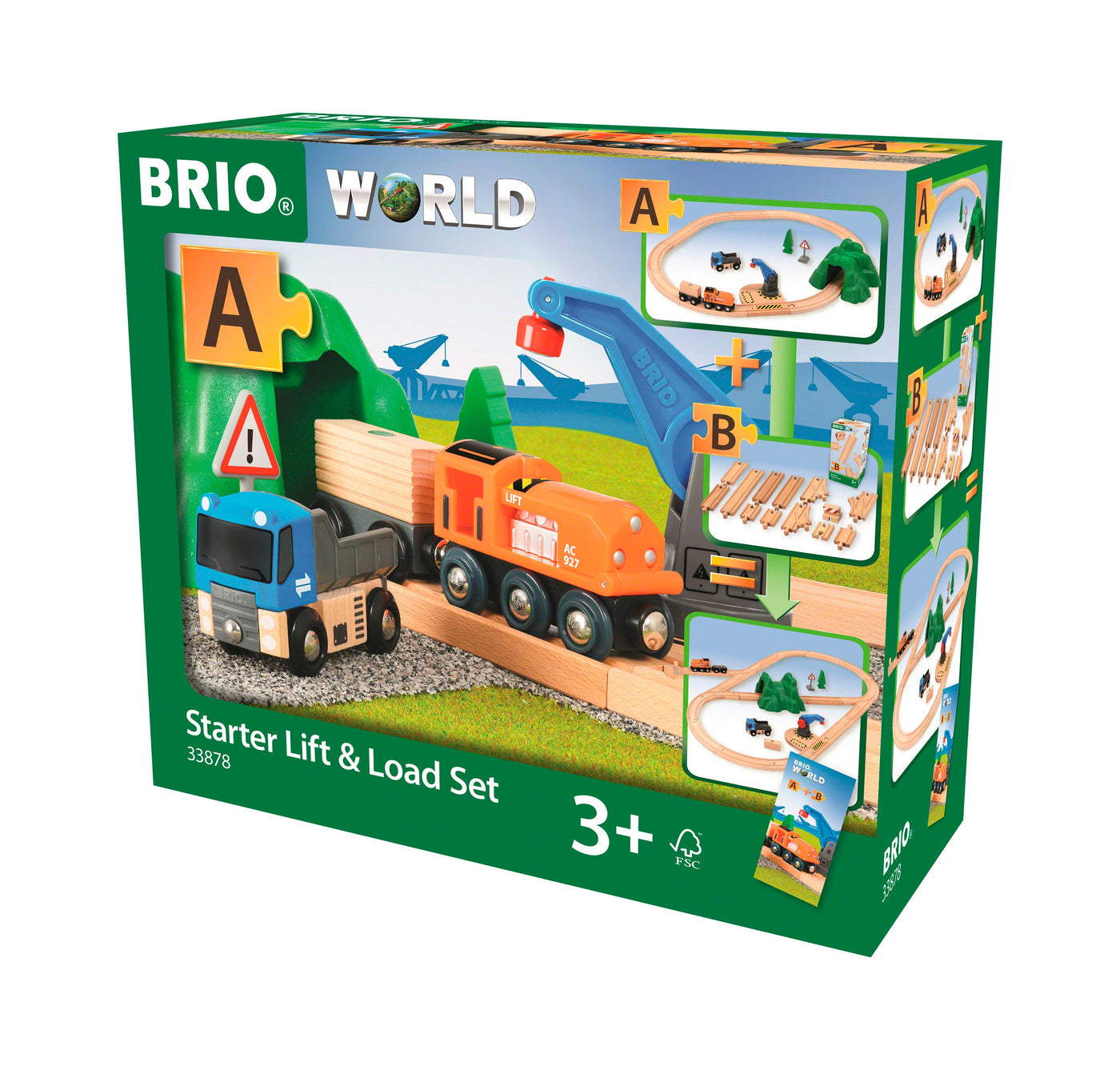 Brio Train Set - Starter Lift & Load Set "A"- 19 pieces