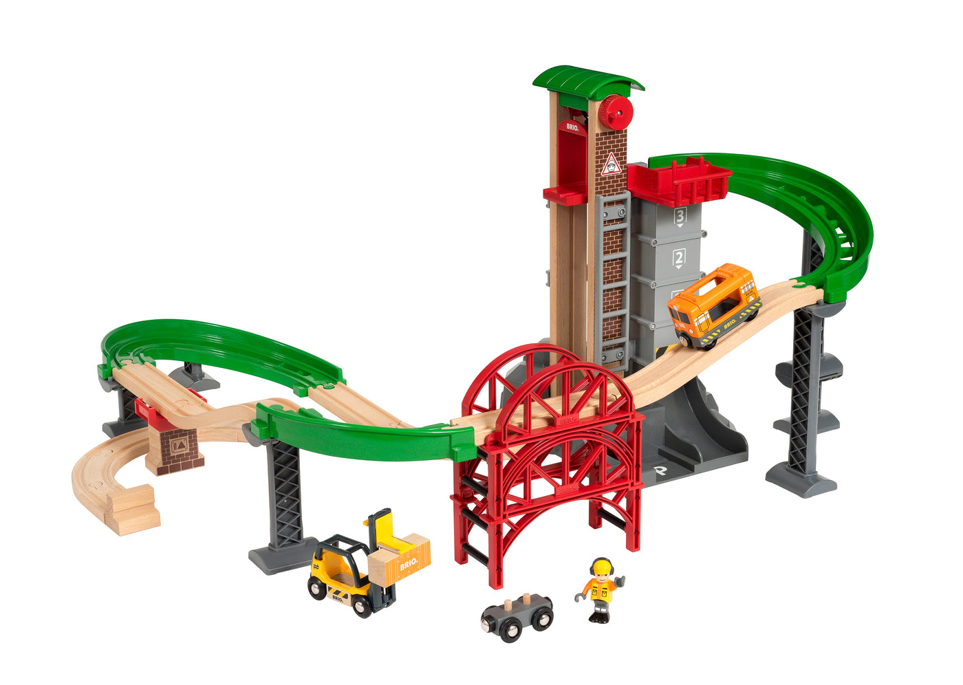 BRIO Set - Lift and Load Warehouse Set, 32 pieces