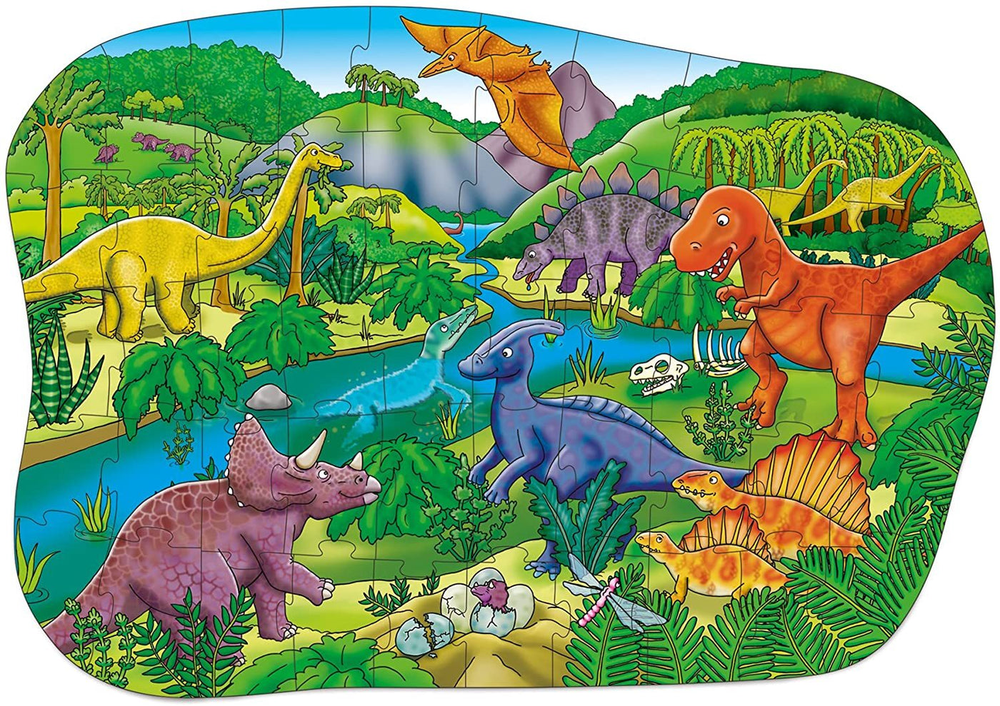 Orchard Jigsaw - Big Dinosaur Shaped Puzzle 50pc