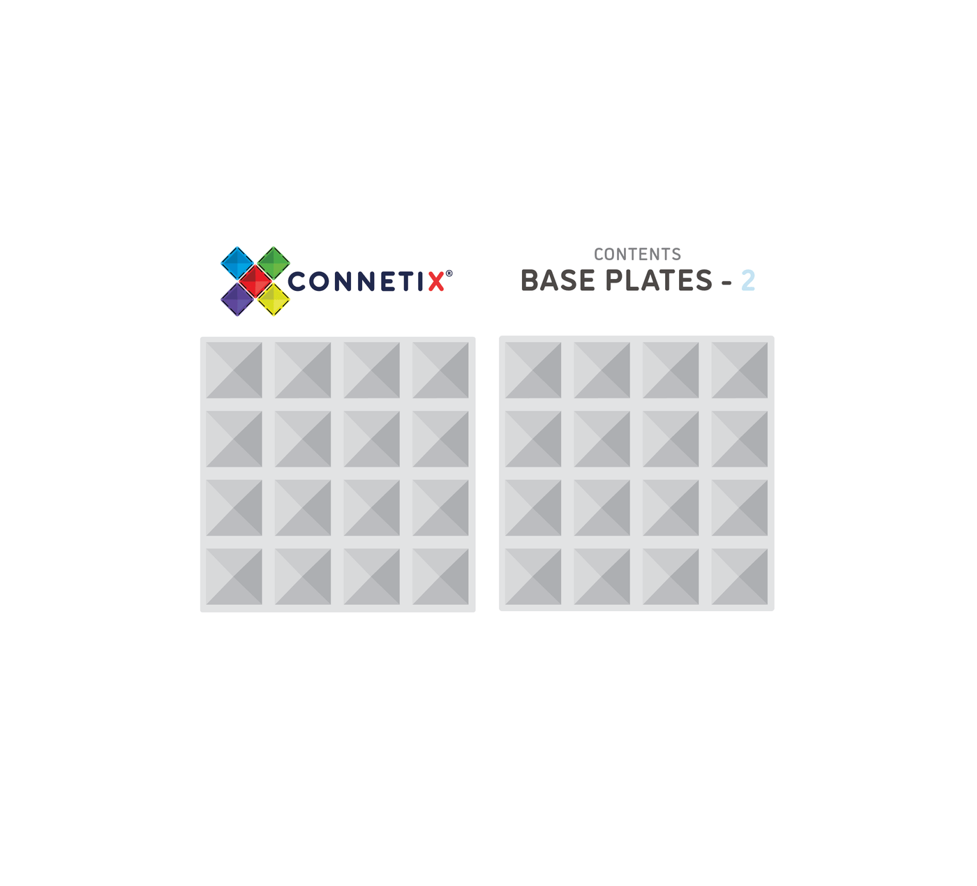 Connetix Magnetic Connetix  2 Piece Clear Base Plate