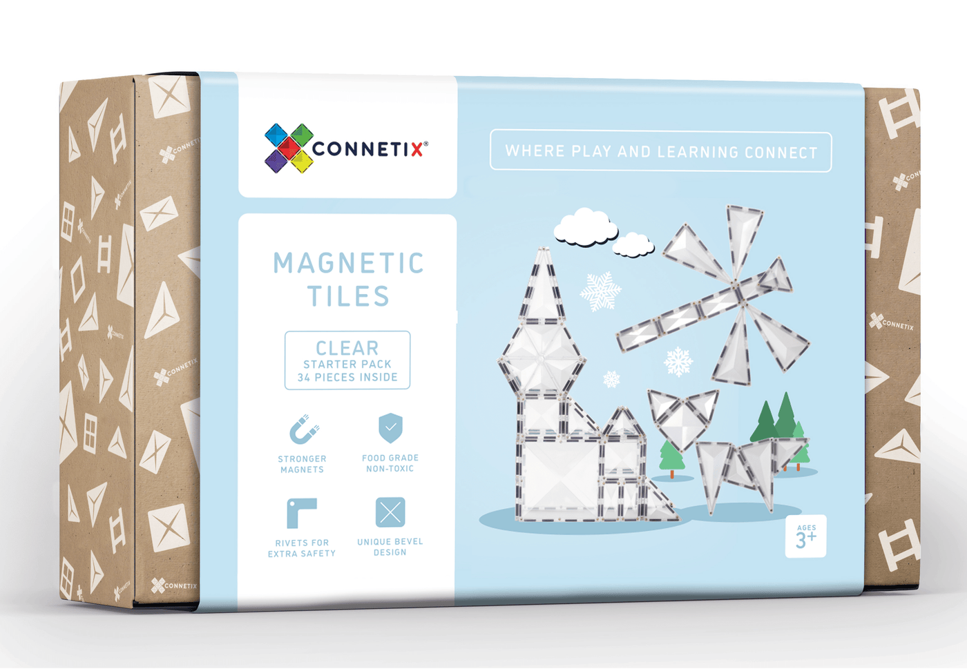 Connetix Magnetic Connetix 34 pc Clear Pack