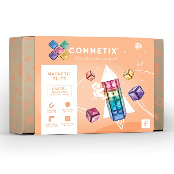 Connetix Magnetic Connetix 40 Piece Pastel Square Pack