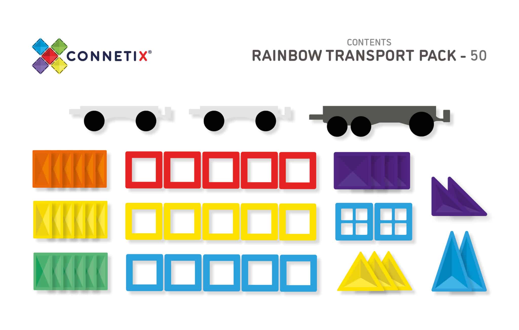 Connetix Magnetic Connetix Rainbow Transport Set