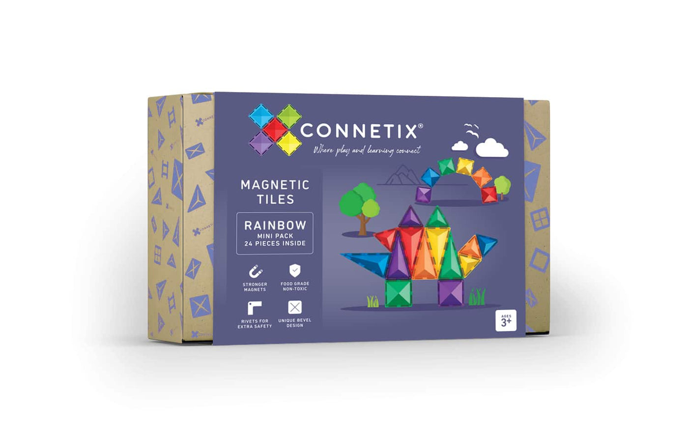 Connetix Magnetic Puzzles Connetix Rainbow Mini Pack with 24 pieces