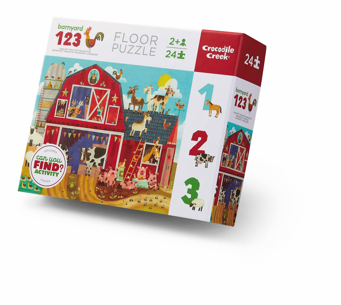 Crocodile Creek Floor Puzzles Crocodile Creek 24pc Barnyard123 Puzzle