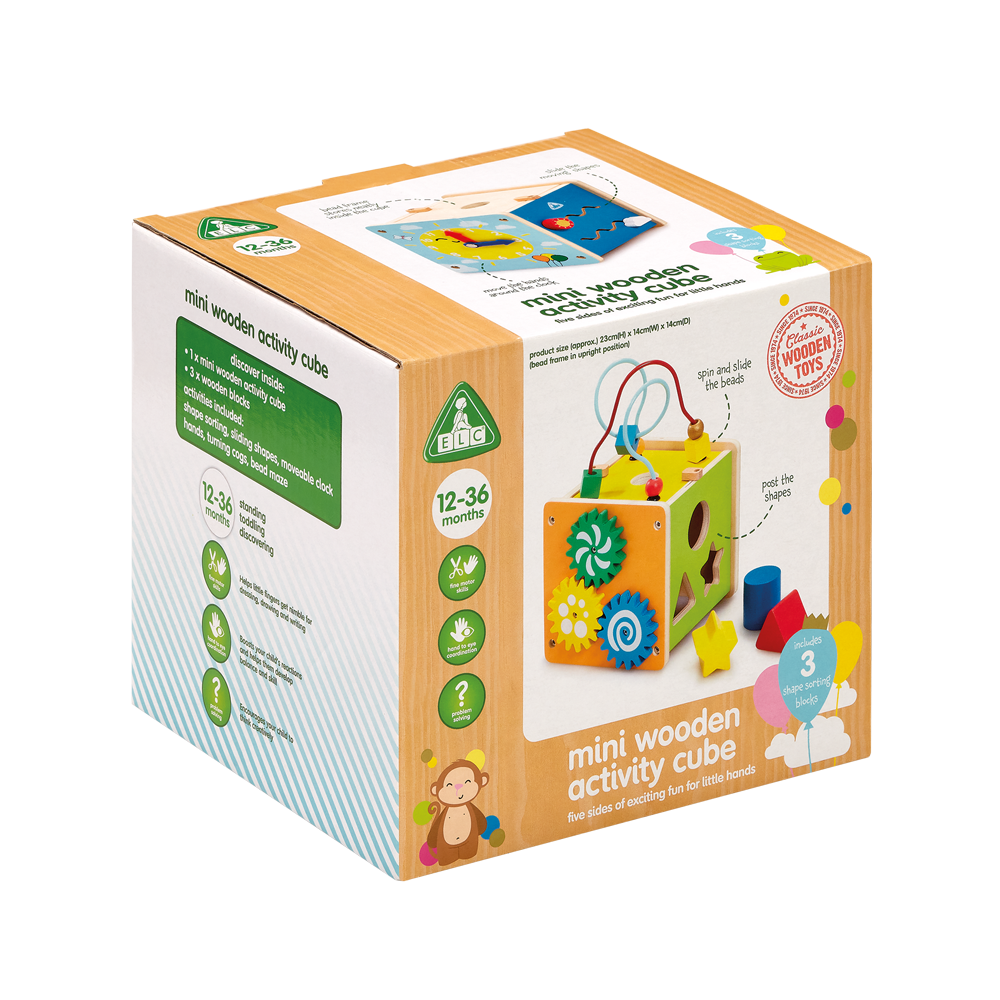 ELC - Wooden Small Activity Cube