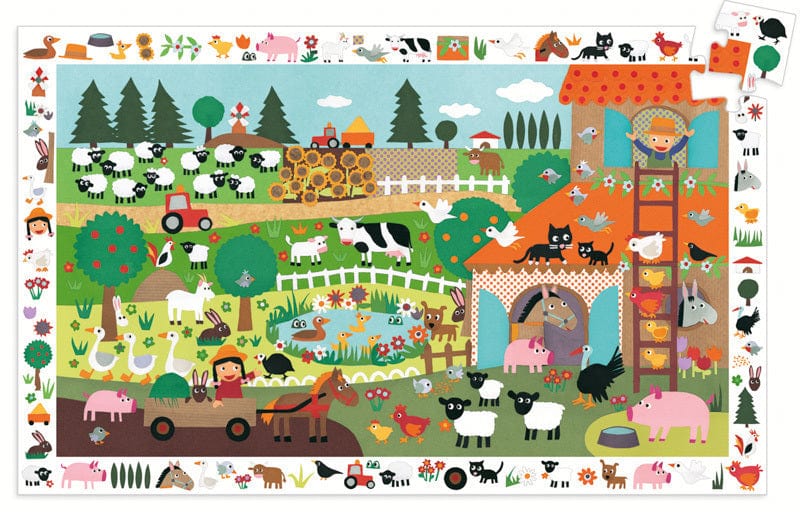 Djeco Animals & Dinosaurs Djeco Observation Puzzle The Farm (35 Pieces)