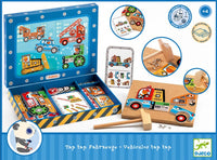 Djeco Wooden Puzzles Djeco Vehicles Tap Tap