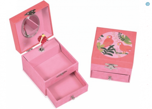 Egmont Jewellery & Music Boxes Musical Jewelry Box With Drawer - Parrot Design